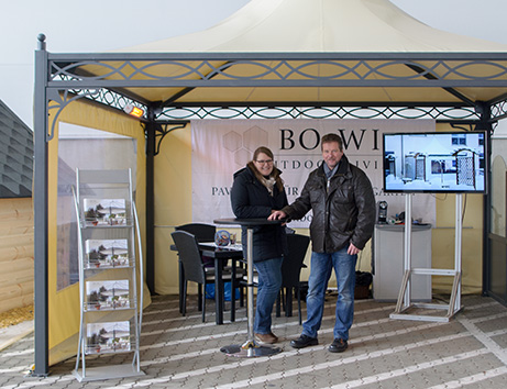 Gastronomie Pavillon 4x4 aus Aluminium